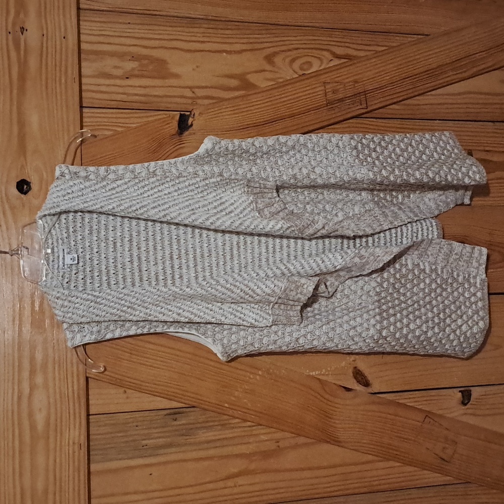 Croft&Barrow womens cardigan sweater vest. Two toned brown and white medium.